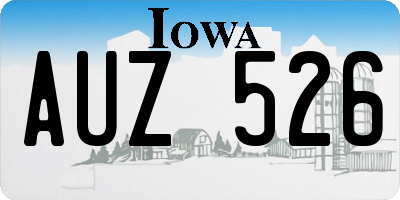 IA license plate AUZ526