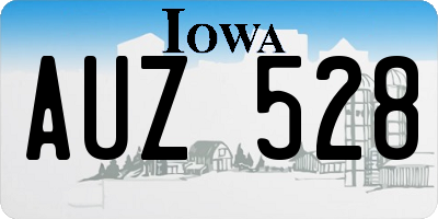 IA license plate AUZ528
