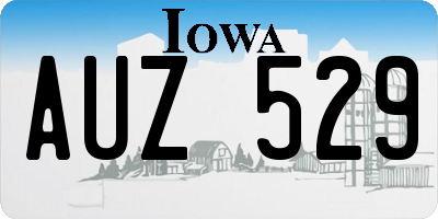 IA license plate AUZ529