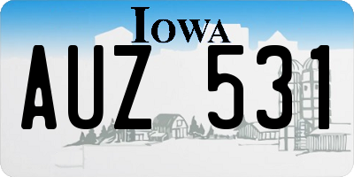 IA license plate AUZ531