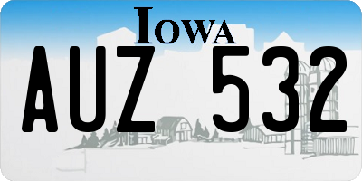 IA license plate AUZ532