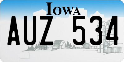 IA license plate AUZ534