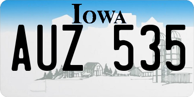 IA license plate AUZ535