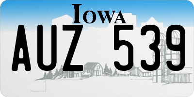 IA license plate AUZ539