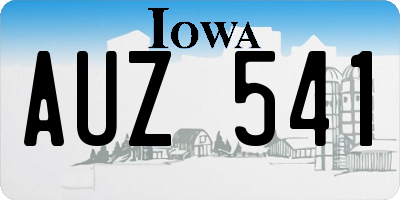 IA license plate AUZ541