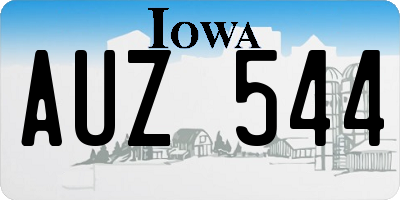 IA license plate AUZ544