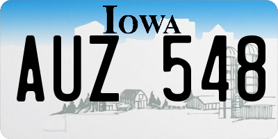 IA license plate AUZ548