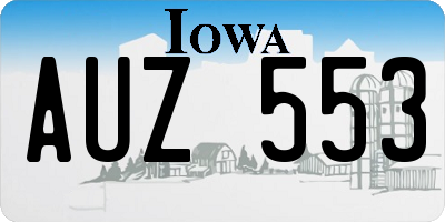 IA license plate AUZ553