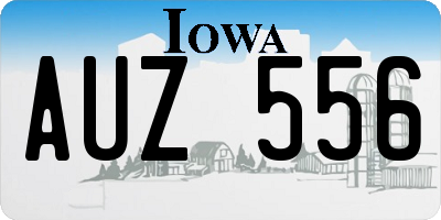 IA license plate AUZ556