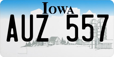 IA license plate AUZ557