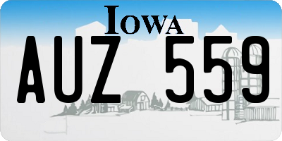 IA license plate AUZ559