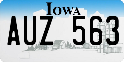 IA license plate AUZ563