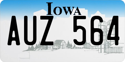IA license plate AUZ564