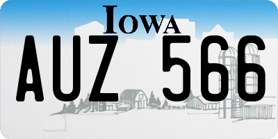 IA license plate AUZ566