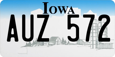 IA license plate AUZ572