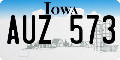IA license plate AUZ573