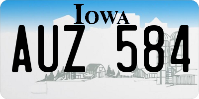 IA license plate AUZ584
