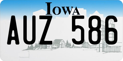 IA license plate AUZ586