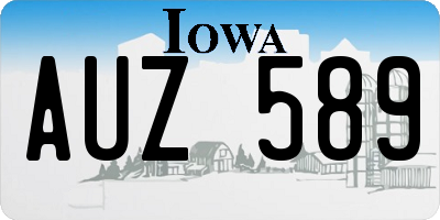 IA license plate AUZ589