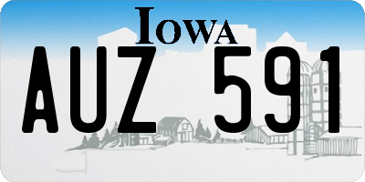 IA license plate AUZ591