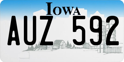 IA license plate AUZ592