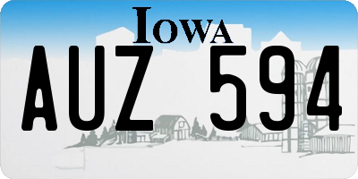 IA license plate AUZ594