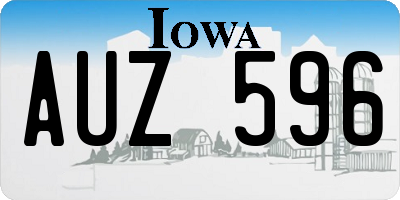 IA license plate AUZ596