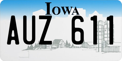 IA license plate AUZ611