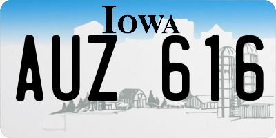 IA license plate AUZ616