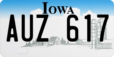 IA license plate AUZ617
