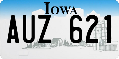 IA license plate AUZ621