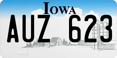 IA license plate AUZ623