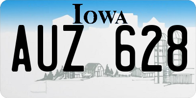 IA license plate AUZ628