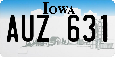 IA license plate AUZ631