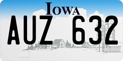 IA license plate AUZ632