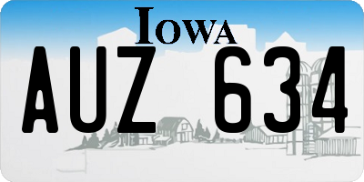 IA license plate AUZ634