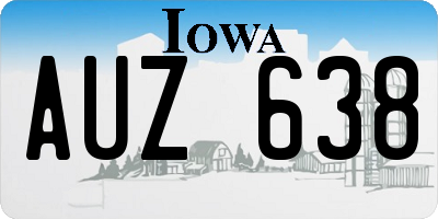 IA license plate AUZ638