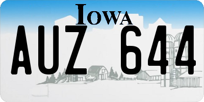 IA license plate AUZ644