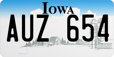 IA license plate AUZ654