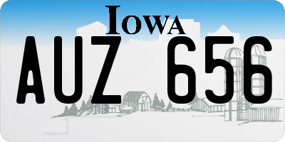 IA license plate AUZ656