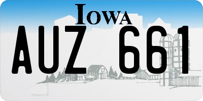 IA license plate AUZ661