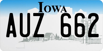 IA license plate AUZ662