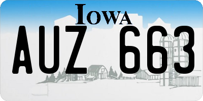 IA license plate AUZ663