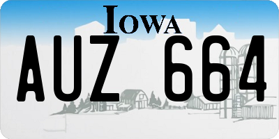 IA license plate AUZ664