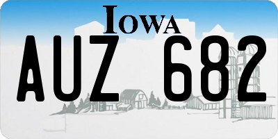 IA license plate AUZ682