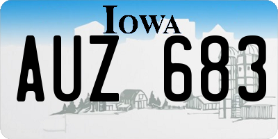 IA license plate AUZ683