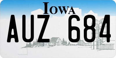 IA license plate AUZ684