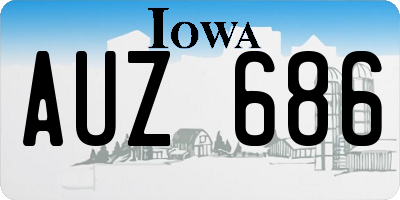 IA license plate AUZ686