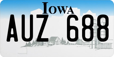 IA license plate AUZ688