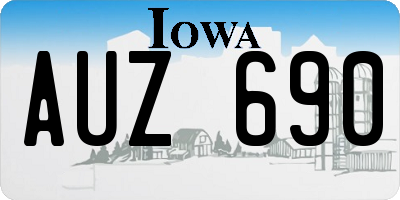 IA license plate AUZ690